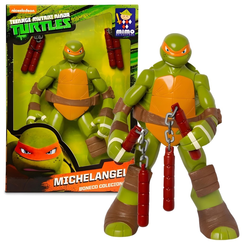 Boneco Tartarugas Ninja Articulado Com Acessório Figura 55cm | Shopee ...