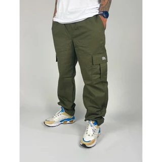 Calça Cargo Sarja Vizu07 Logo Vazado - Verde