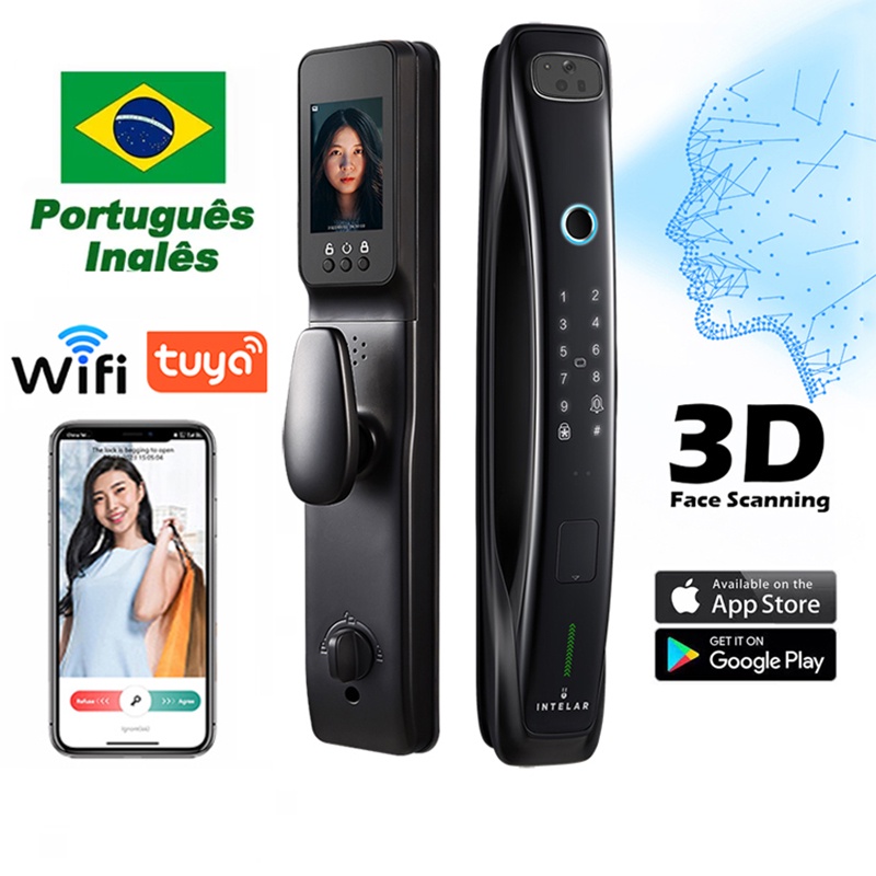 Fechadura Inteligente Wifi App Tuya Biometria Senha Airbnb