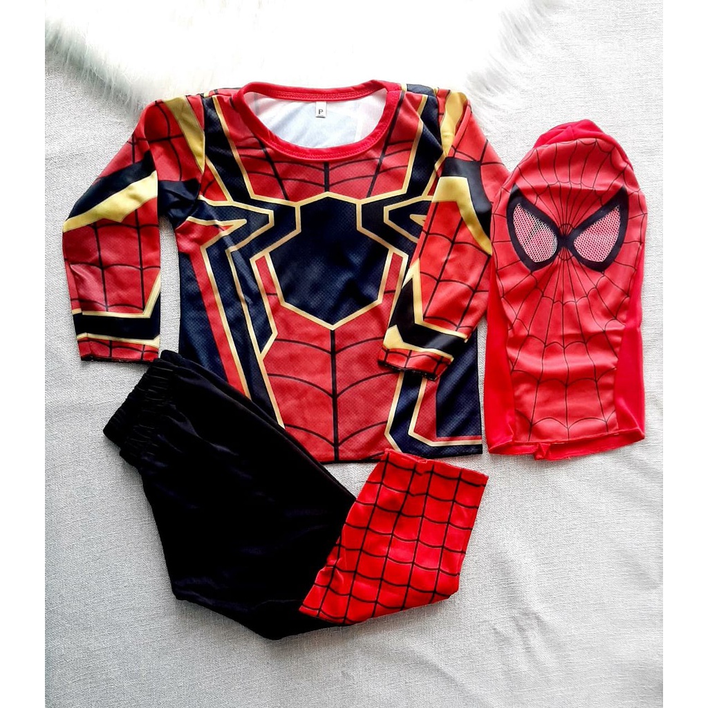 Fantasia Homem aranha de Ferro infantil festa aniversario | Shopee Brasil