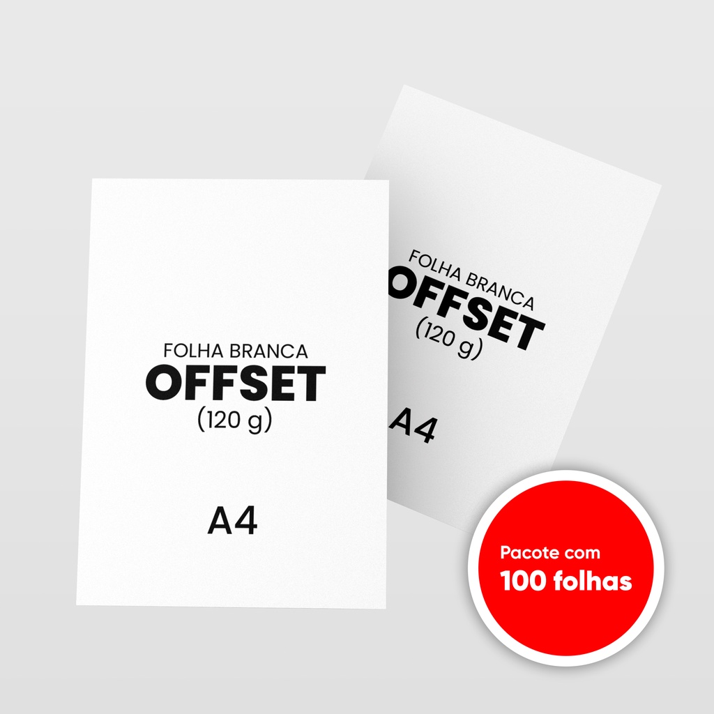 Papel Off set 120g (100 folhas)