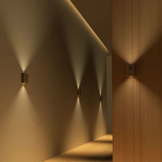 Lâmpada De Parede LED De Madeira Sensor De Movimento Luz Recarregável Luzes Para Dormitórios