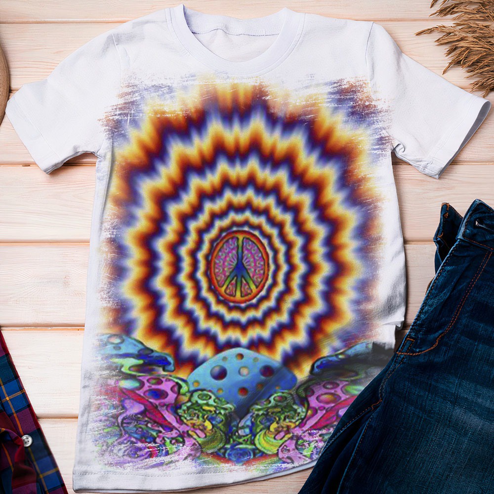 Camisa Universo Psicodélico Espaço Místico Naves Galáxias