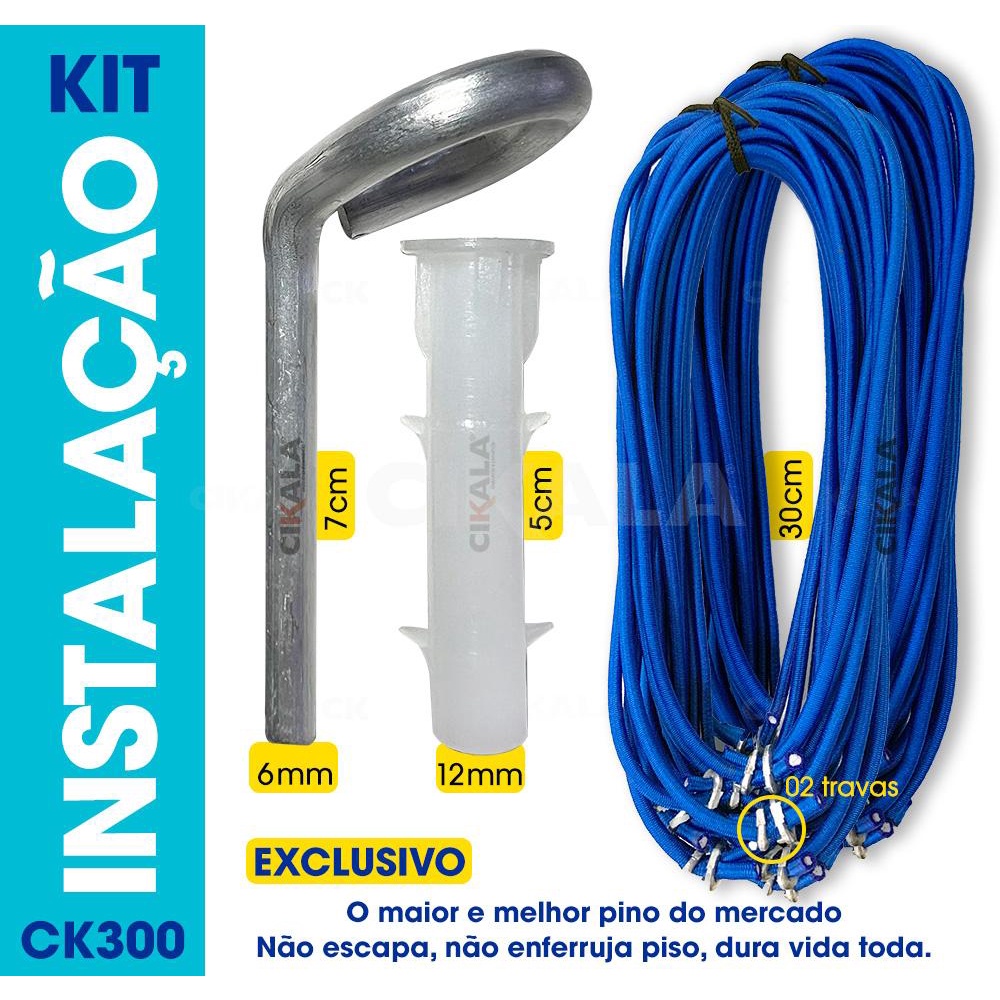 Kit 14 Pinos Para Capa de Piscina em Aluminio Com 14 Extensores e 14 Buchas de Polietileno