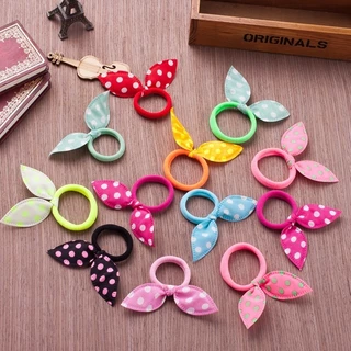 Kit 48 Unidades Elástico/Xuxinhas/Rabicó Pra Cabelo Meia de Seda Com Enfeite Pacote Com 48 Peças Orelhas de Coelho - WL em Oferta na Shopee