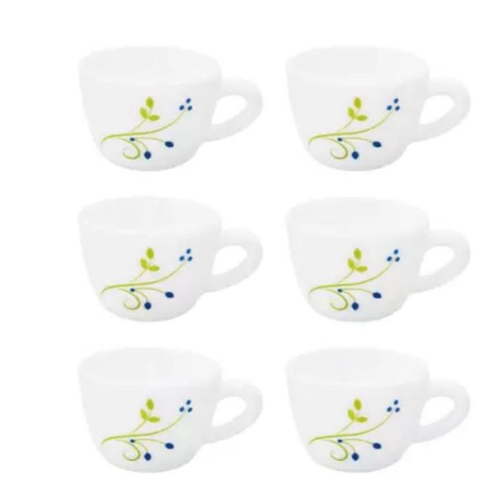 Conjunto jogo de xicara 6 unidades Café Chá 130ml estampada chicara Fratelli