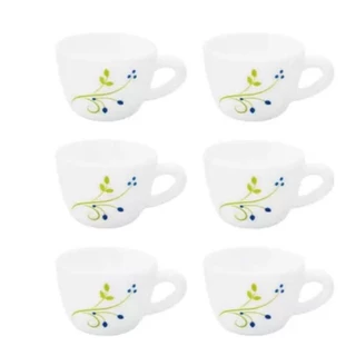 Conjunto jogo de xicara 6 unidades Café Chá 130ml estampada chicara Fratelli
