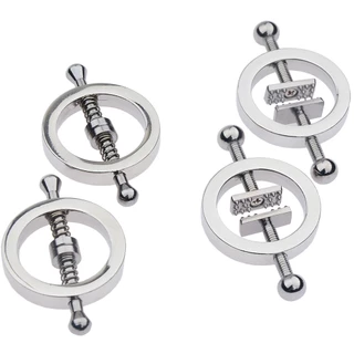 Produtos Adultos SM Metal Sexy Nipple Clip Sex Toys Homens Mulheres Casais Produtos Sexuais Correção Top Plate Spring Nipple Clip