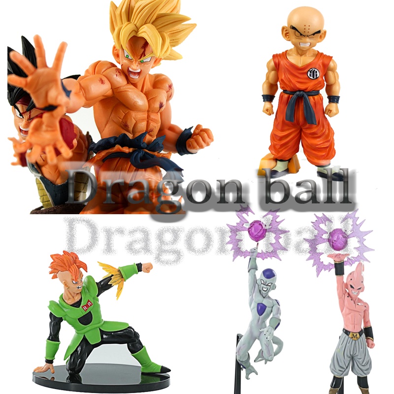 Bonecos Mini Figure Action Figura de ação Dragon Ball Z Dragon ball super  GT Goku Vegeta Majiboo Anime Personagens Animação Desenho