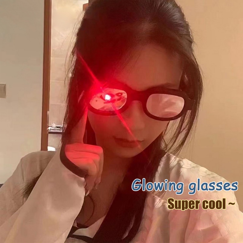 Óculos De Sol Red Eye Special Effect Luminous Glasses Cool Anime Flash Conan Mesma Tecnologia LED