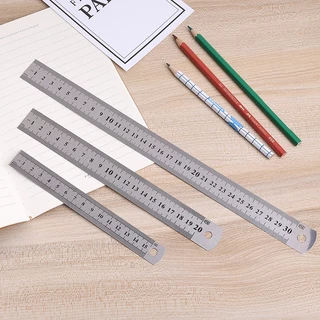 Régua De Aço Inoxidável 15CM 20CM 30CM Artigos De Papelaria Estudante