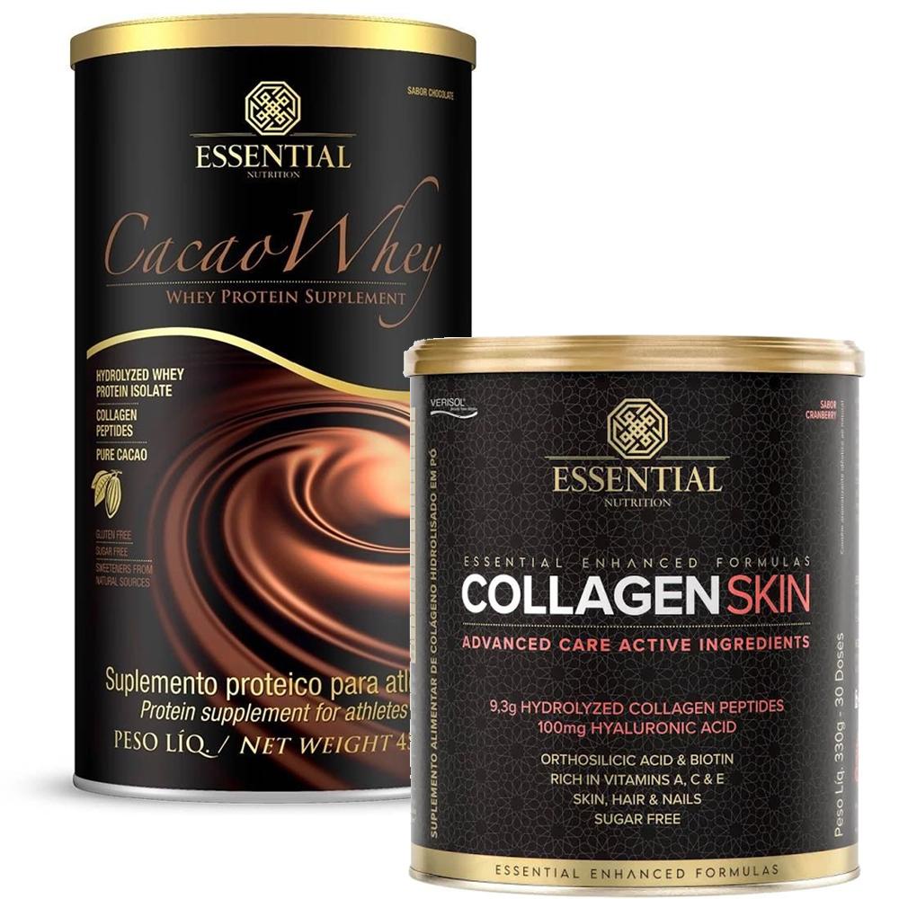 Kit Cacao Whey Protein 450g + Collagen Skin 330g – Essential