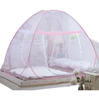 Mosquiteiro Tenda Cama Solteiro Dobrável Portátil Rosa