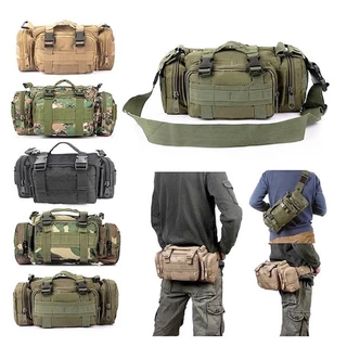 Pochete Militar Tática Casual Bolsa de Cintura e Transversal Esportiva modular 1438-7