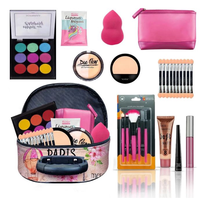 KIT MAQUIAGEM MS 50 - Pele Parda | Shopee Brasil