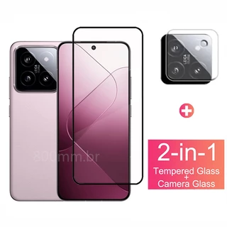Película Protetora De Vidro e Câmera 9D 2 Em 1 Para Xiaomi 14 13 Pro Ultra 13T 12T 11T 12 Lite Mi 11 Lite NE 4G 5G