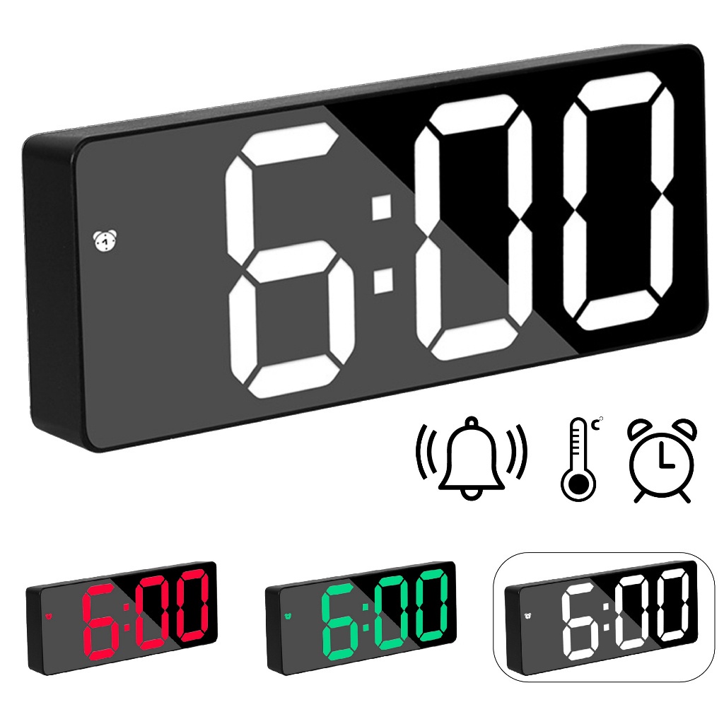 Relógio De Led Digital Mesa Despertador Alarme Temperatura