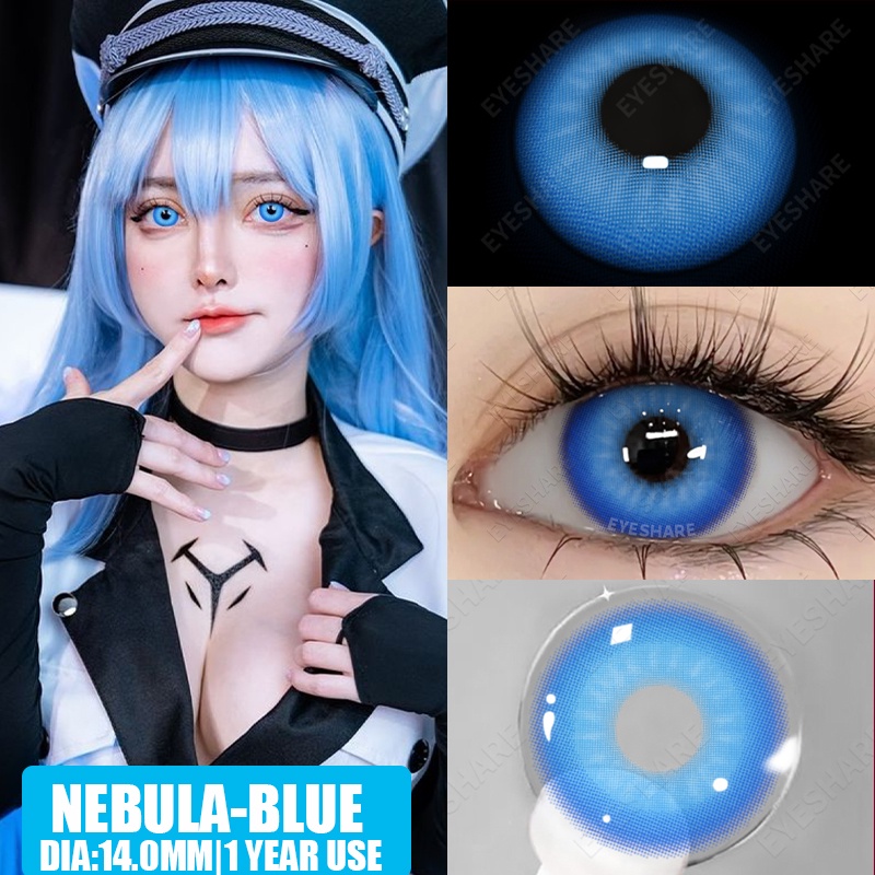 AMARA Nova Moda Lentes De Contato Coloridas Para Olhos Anime Blue Eyes Maquiagem Anualmente 2pcs/pair