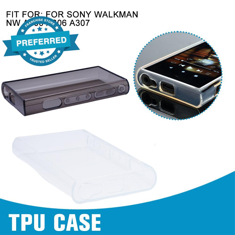 Generic Walieoka Custodia Morbida In TPU Per Sony Walkman NW-A300 Series (NW-A306, NW-A307) - Leggera, Ultra Sottile E Antiuerto (Nero Trasparente) - 5