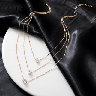 Lovito Vintage Stars Rhinestone Coração Star Multi Layer Three Item Sets Colares Para Mulheres LFA11434