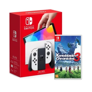 Console Nintendo Switch Oled Branco + Jogo Xenoblade Chronicles 3