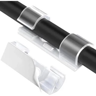 ORGANIZADOR DE FIOS E CABOS DE PLÁSTICO BRANCO AUTOADESIVO 3 X 1 CM REF 5299 - CLINK