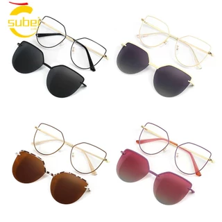 SUBEI 3 Óculos De Sol Em 1 Para Gatos Clip Trendy On Sunglasses Moldura Metálica Com Lentes 1Pc