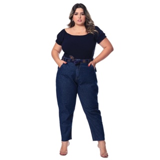 jeans mom plus size em Promoção na Shopee Brasil 2024