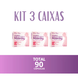 Kit 3 Materday Metilfolato Suplemento - 30 Caps - Ecofitus