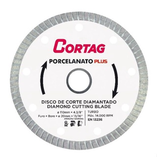 Disco Diamantado Plus p/ Porcelanato 110 Cortag