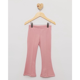 Calça Bebê Flare Com Frisos Rosa