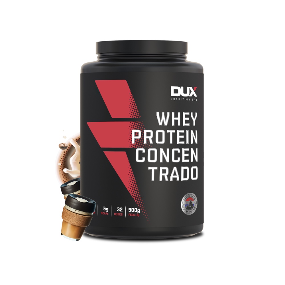 Whey Protein Concentrado (900g) Cappuccino Dux Nutrition