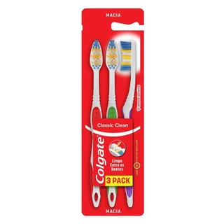 Escova Dental Colgate Classic Clean Leve 3 Pague 2 em Oferta na Shopee
