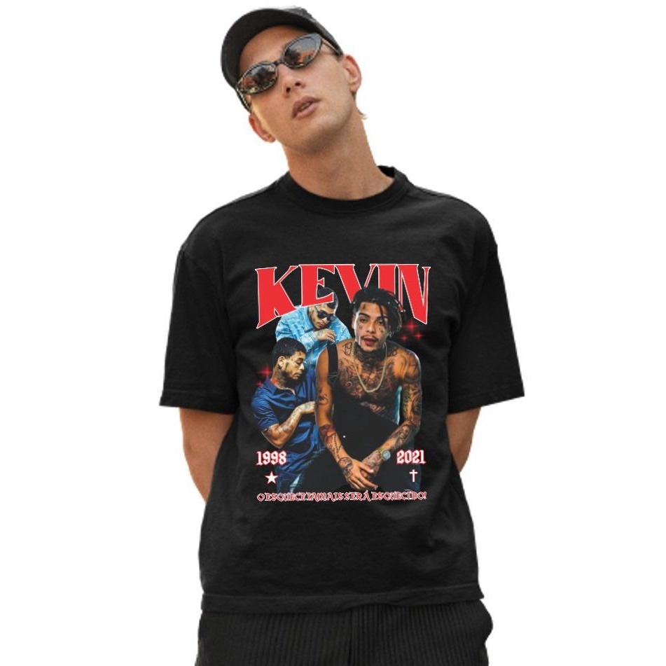 Camiseta 100% Algodão Mc Kevin Vintage Unissex Lançamento Envio Rapido Plus Size