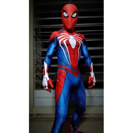 Spiderman Halloween traje para adultos e crianças, bodysuit