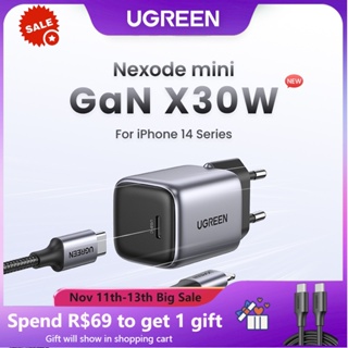 UGREEN PD 20W 30W PPS 25W GaN Carregador Rápido USB Tipo C PD3.0 QC3.0 Carregamento Para iPhone 15 14 13 11 Samsung S22 S23 Xiaomi Huawei
