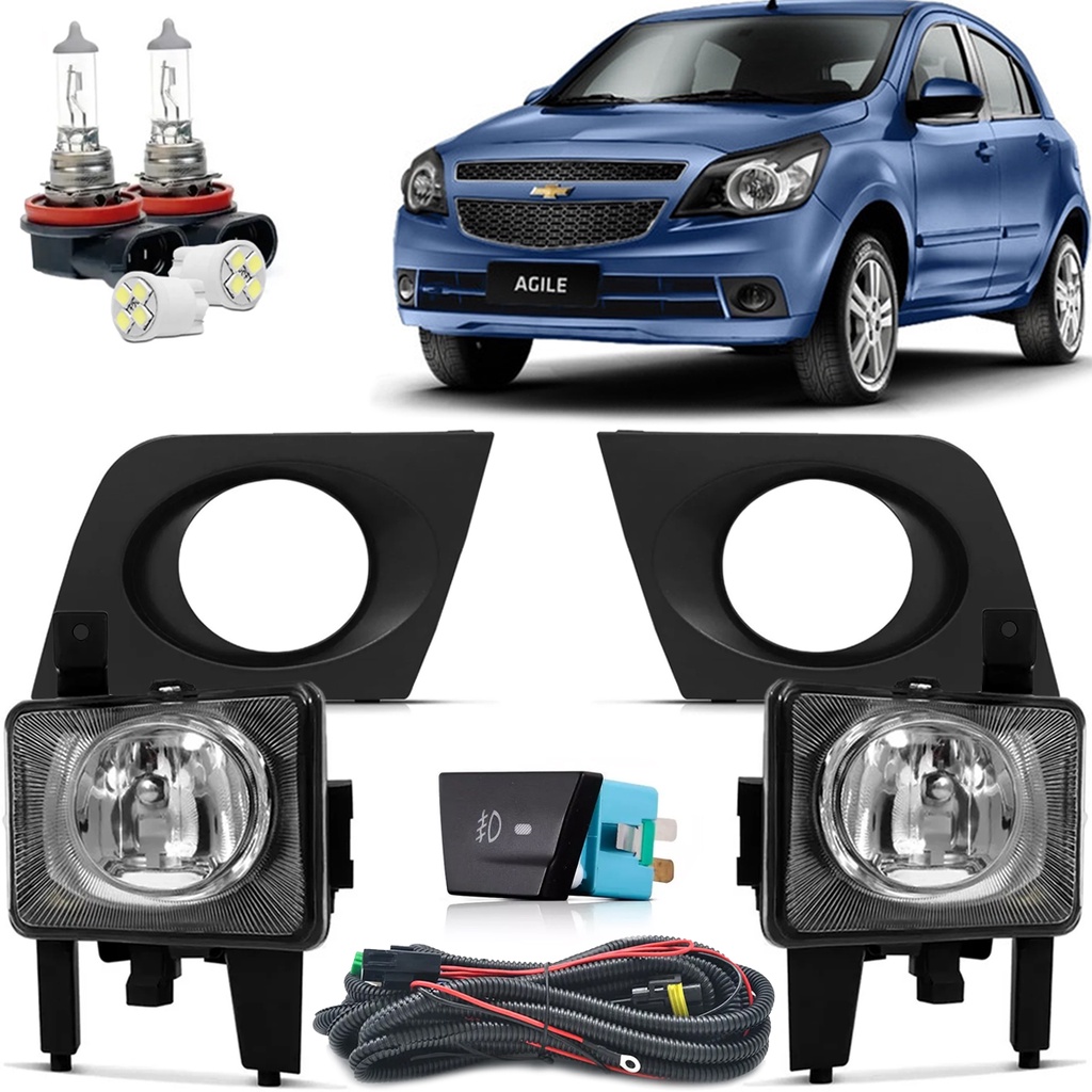 Kit Farol De Milha Neblina Agile 2009 2010 2011 2012 2013 | Shopee Brasil