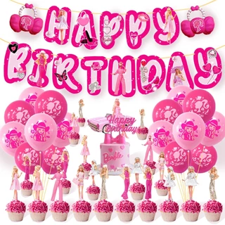 Balão Temático Barbie Menina Rosa Princesa Festa De Aniversário Casamento Despedida De Solteiro Decoração Brinquedo