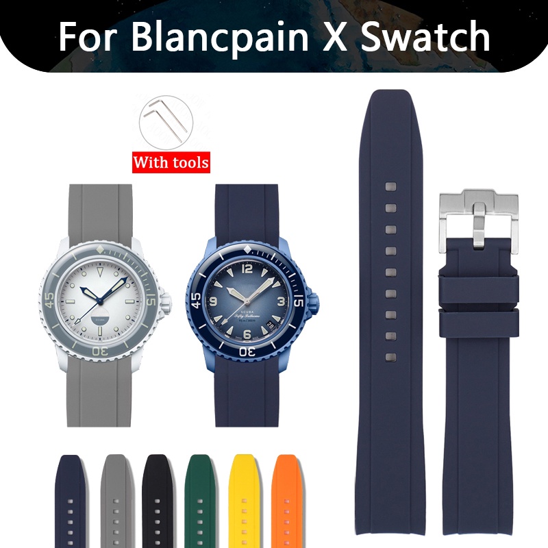 Para Blancpain X Swatch Co Branding Fifty Fathoms 22mm Soft