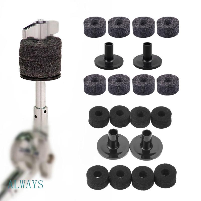 ALW 8Pcs Suporte Profissional Cymbal 25mm Arruela Feltro + 2Pcs Substituir