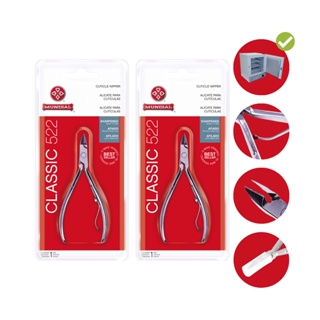 Kit com 2 Alicates Cutícula Mundial 522 Classic Afiado Profissional