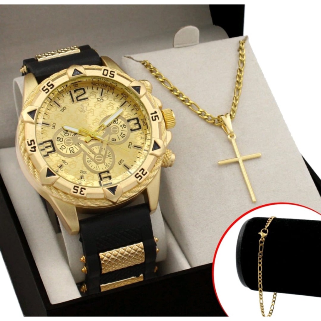 Relogio Original Masculino Banhado 18k