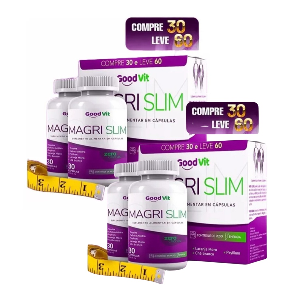 Kit 2 Suplemento Magri Slim Pack 30+30 60caps Good Vit | Shopee Brasil