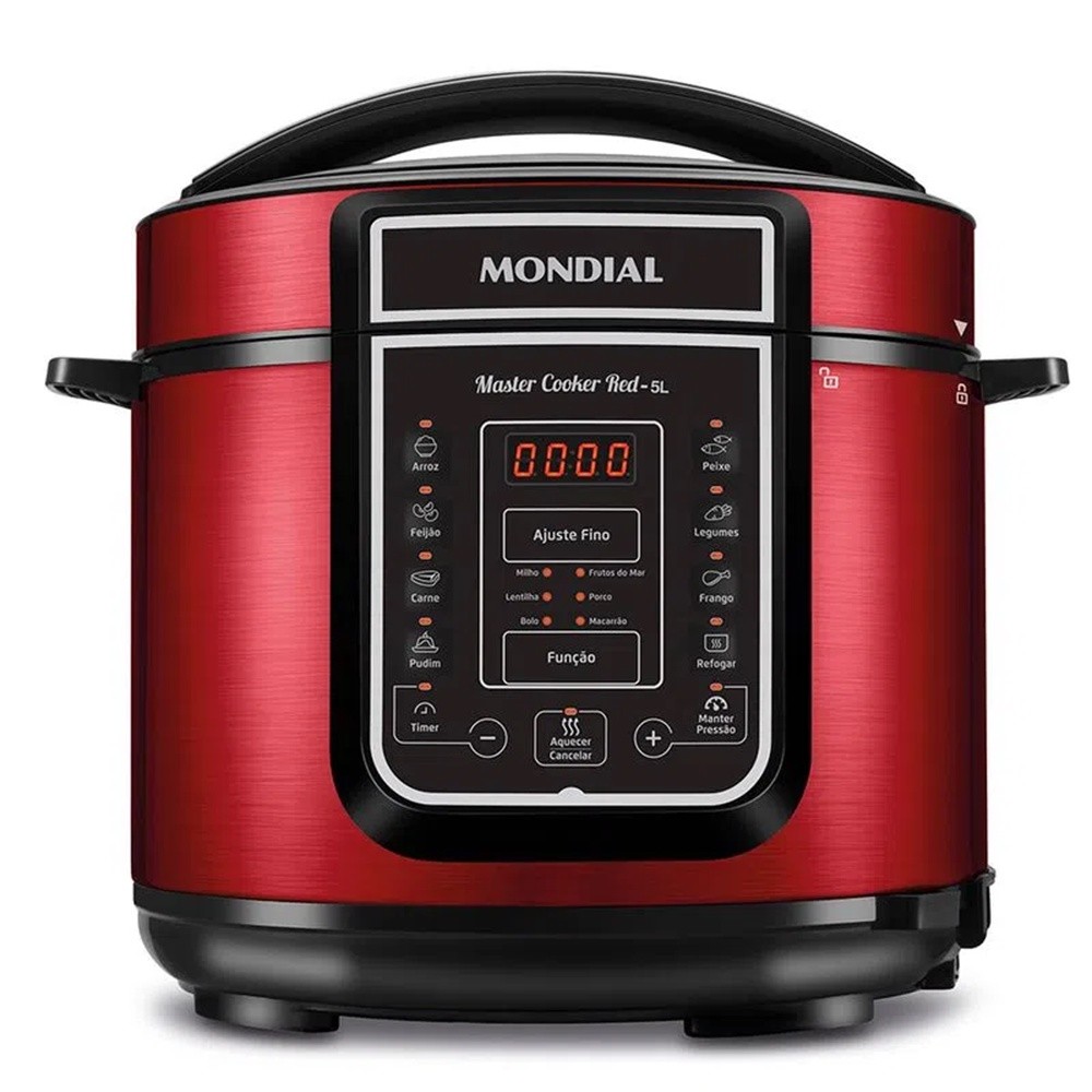 PANELA DE PRESSÃO ELÉTRICA MONDIAL MASTER COOKER RED PE-39 127V