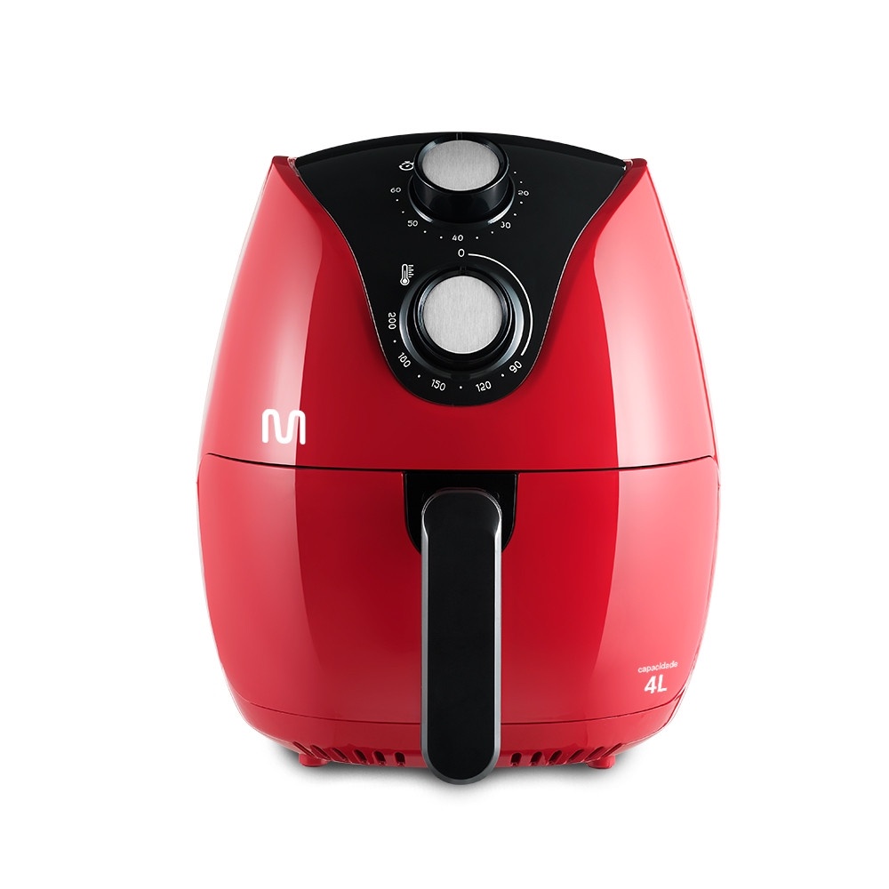 Fritadeira Elétrica sem óleo Air Fryer 220V 4L 1500W Vermelha Multi – GO204