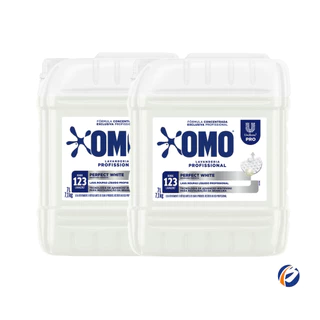 Kit 2und Lava Roupas Líquido Perfect White Omo 7L cada