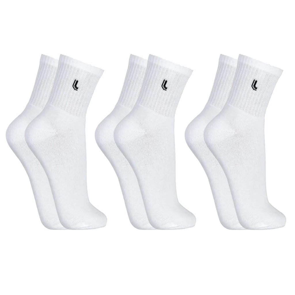 Kit 3 Pares de Meias Lupo Sport Cano Médio Original Masculina Feminina Unissex Algodão