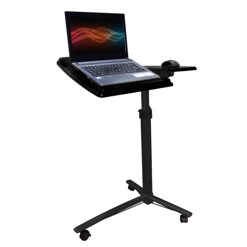 Vextable Mesa Luxo Notebook Ergonômica Tampo Mdf Reclinável Altura Ajustável Vedor Preta