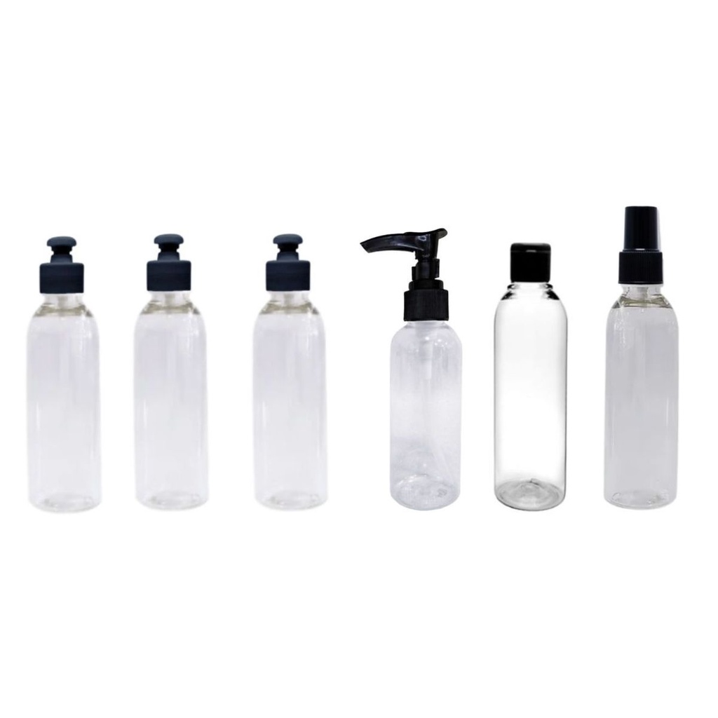 Kit 3 Frascos Pushpull 1 Pump 1 Spray 1 Fliptop