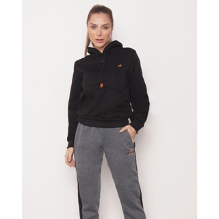 Blusão Moletom Feminino Fitness Fitter Preto